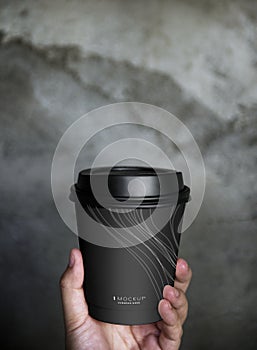 Design space on a mockup coffee cup