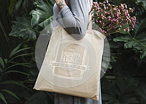 Design space on tote bag photo