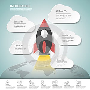 Design startup Infographic template for bussiness concept photo