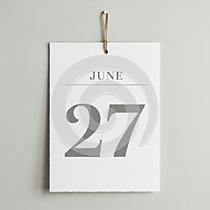 The design is straightforward and functional, emphasizing the date