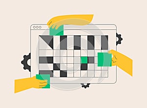 Design structure matrix abstract concept vector illustration.