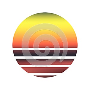 Design of Sunset striped background.