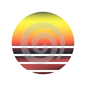 Design of Sunset striped background.