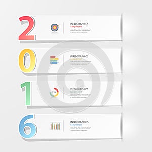 Design template 2016 steps to success for business concept