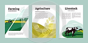 Design template of agriculture, farming and livestock