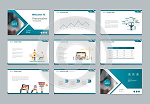 Design template for business presentation with infographic elements design