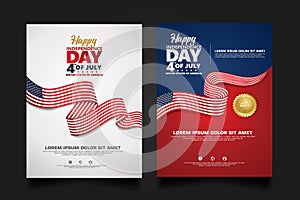 Design template of Fourth of July Independence Day,