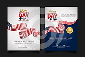 Design template of Fourth of July Independence Day,