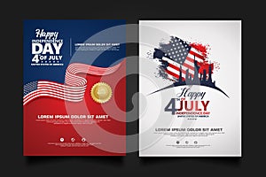 Design template of Fourth of July Independence Day,