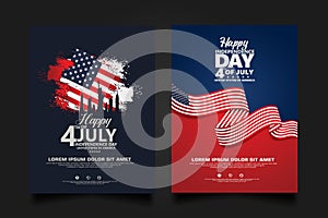 Design template of Fourth of July Independence Day,