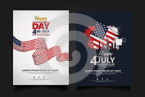 Design template of Fourth of July Independence Day,