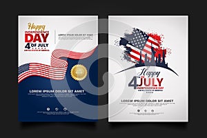 Design template of Fourth of July Independence Day,