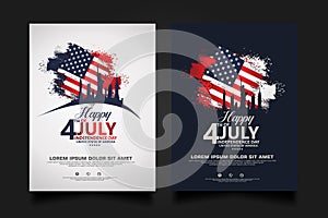 Design template of Fourth of July Independence Day,