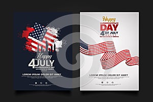 Design template of Fourth of July Independence Day,