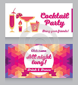 Design template for glamour cocktail party