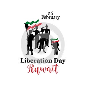 Vector Illustration Design Template February 26 - Day of the Liberation of Kuwait.