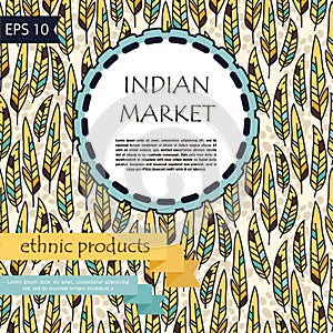 Design template for indian market flyer/indian american holiday card