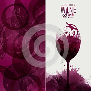 Design template list, wine tasting or invitation. Illustration g