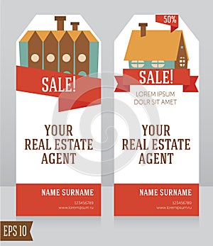 Design template for real estate sale card