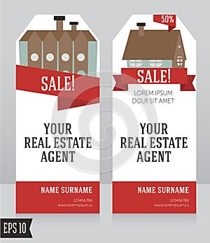 Design template for real estate sale card