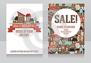 Design template for real estate sale card