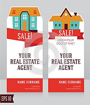 Design template for real estate sale card