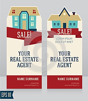 Design template for real estate sale card