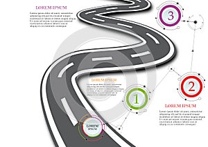 Design template: Road map business timeline, Vector Illustration photo