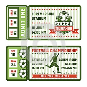 Design template of tickets for football match