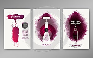 Design templates background wine stains