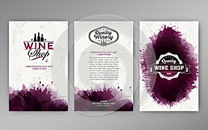 Design templates background wine stains