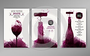 Design templates background wine stains photo