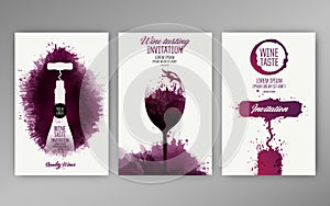Design templates background wine stains photo