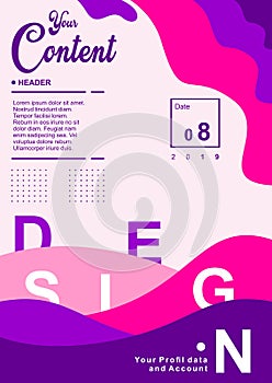 Design templates for posters with background colors