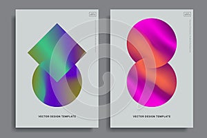 Design templates with vibrant gradient shapes