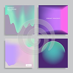 Design templates with vibrant gradient shapes
