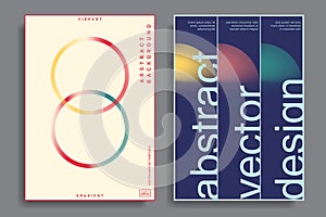 Design templates with vibrant gradient shapes