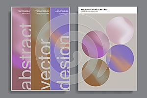 Design templates with vibrant gradient shapes