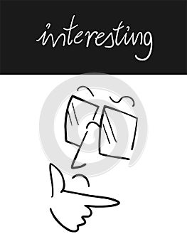 Design of thinking face draw