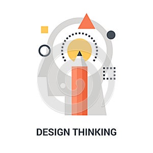Design thinking icon concept