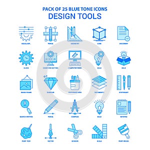 Design Tools Blue Tone Icon Pack - 25 Icon Sets photo