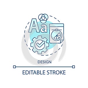 Design turquoise concept icon