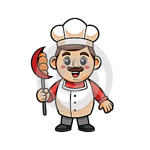 Design Unique Street Food Chef Character photo
