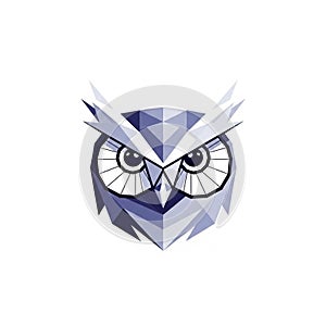 The design uses triangular facets to create a modern, angular appearance