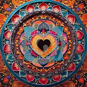 Mandala of love. AI generated.