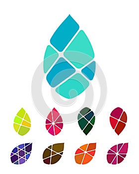 Design vector drop water or leaf logo element