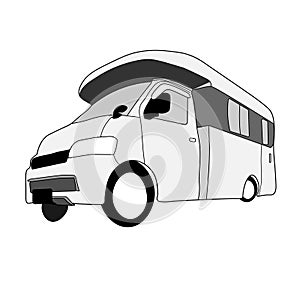 design vector illustration. Premium campervan classic. automotive. collection.