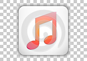 Music icon button custom design