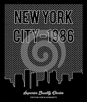 Design vector skyline varsity new york