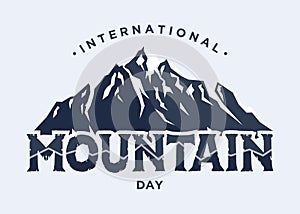 Design vector snow mountain for International Mountain Day